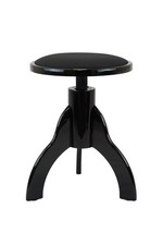 Piano Stool, Round, Black