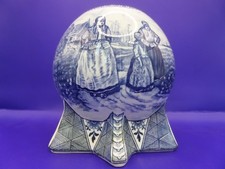 Antique Franz Anton Mehlem Royal Bonn Delft Style Star Footed Vase Number 1674