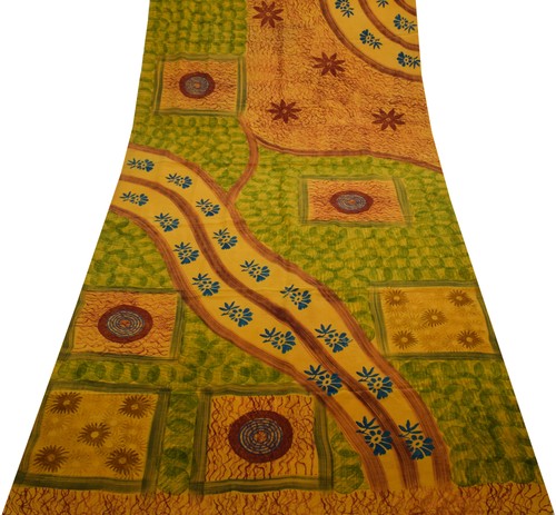 Sushila vintage mustard saree - mustard,