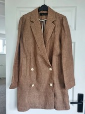 Zara Brown Oversized Linen