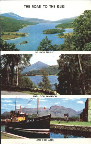 Vintage postcard the road - vintage, to