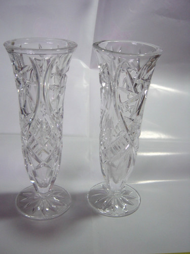 Vintage pressed pair glass - pressed,