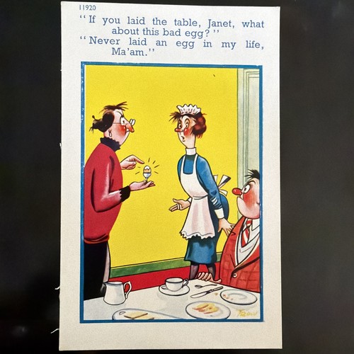 Trow vintage comic postcard - trow,
