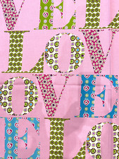 COTTON CANVAS FABRIC - PINK LOVE DESIGN