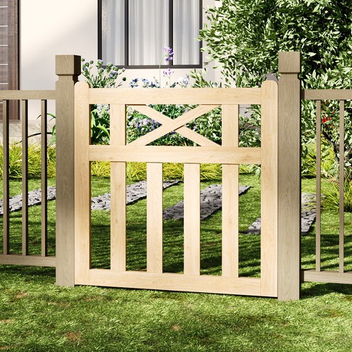 Wooden side garden gate - side,