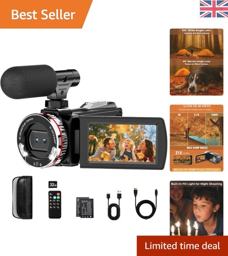Video camera with flip - with,
