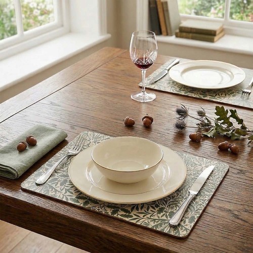 Cork backed placemats set - cork-backed, 4