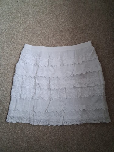White brodiery anglaise skirt - white,