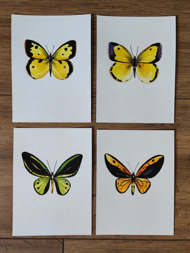 Set four hand painted - set,