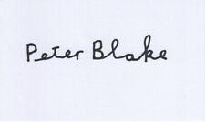 Peter Blake Signed Post Card Rare C/w Signing Details