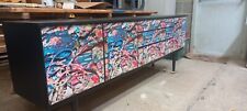 Schreiber Midcentury Sideboard. Black Contemporary  Upcycled Painted Living Room