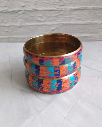 Colourful matching bangles - colourful,