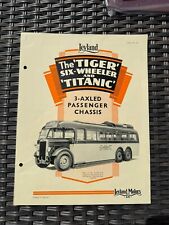 Leyland Tiger Titanic  & Six Wheeler 1935 Bus Coach Sales Brochure