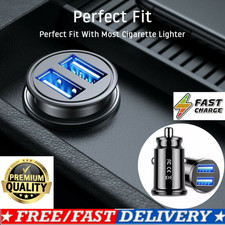Fast Car Charger 2 USB Port For Iphone Samsung Cigarette Lighter Socket Adapter