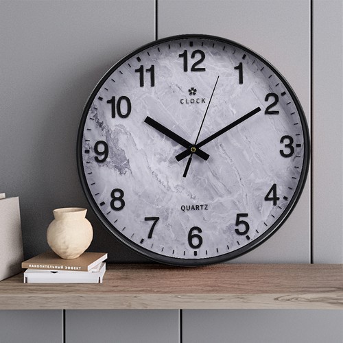30cm marble wall clock silent - clock,