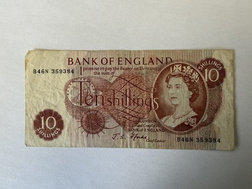 Bank england ten shilling - ten,