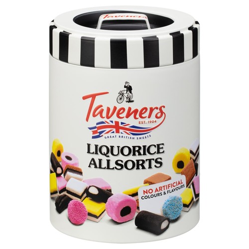Taveners tin liquorice - taveners, all