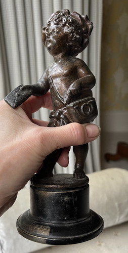 Antique 19c bronzed - bronzed, spelter