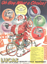 LUCAS of BIRMINGHAM CYCLE EQUIPMENT bike : Original  Vintage 1956  Advert