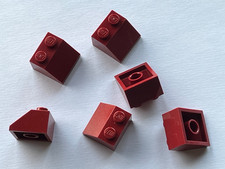 6 x LEGO Dark Red DkRed slope