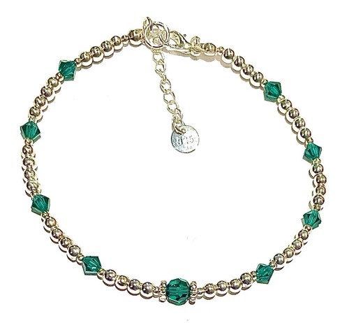 Sterling silver and emerald - and,