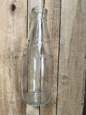Rare Antique Glass Clear Milk Bottle - Embossed Express 22cm High  