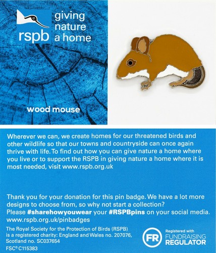 Rspb pin badge gnah wood - badge,