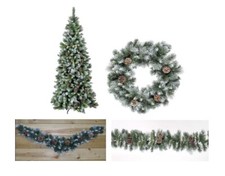 Frosted artificial christmas - artificial,