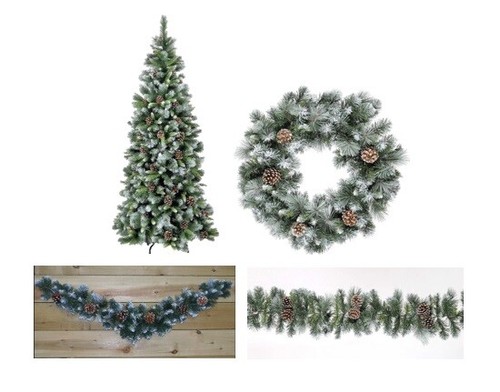 Frosted artificial christmas - artificial,