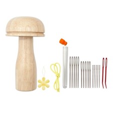 Mushroom Patchwork Utensile Wooden Darning Tool Weaving DIY Sewing