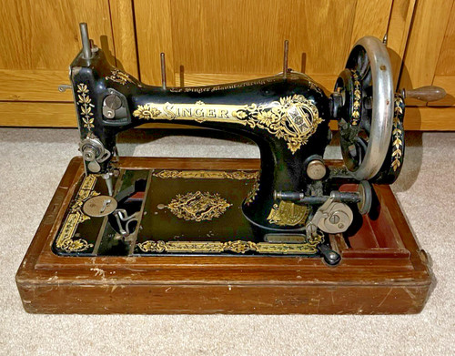 Antique singer hand crank - singer,