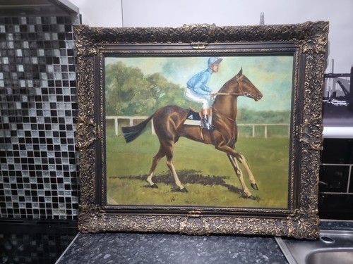 Art deco painting - deco, racehorse