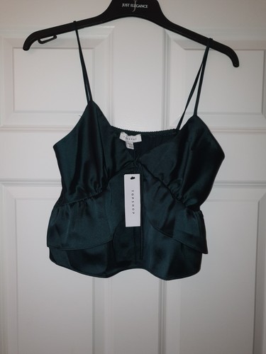 Topshop satin cami crop - satin, uk