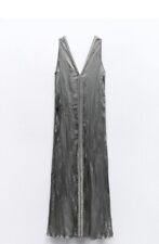 ZARA WOMAN SATIN DRESS SEQUINS