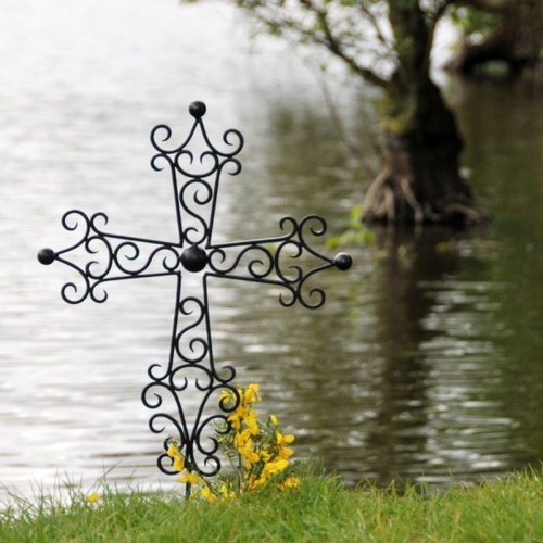 Black silver wrought iron - silver,