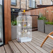 Metal Bird Cage Teal Blue Parrot Cage Large Travel Cage for Budgie Conure 104.5H