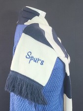 Beechfield Spurs Team Football Team Fringed Winter Scarf Navy White 100% Acrylic