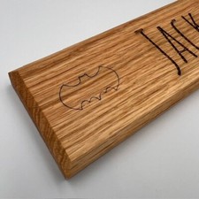 Personalised Oak Kids Door Sign