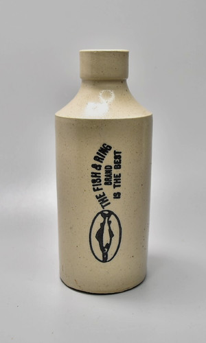Antique stoneware bottle - stoneware,