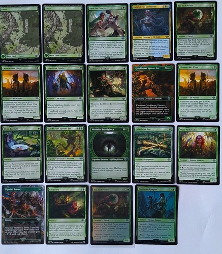 Mtg lotr green cards - green, lot