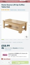 Oak Wooden Coffee Table With