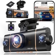 4 Channel Dash Cam, 4K + 3 x