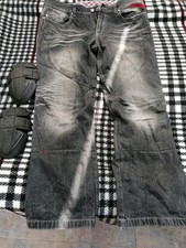 Lindstrands Blaze Mens Distressed Motorcycle Jeans says 34W but actual 36W/29L