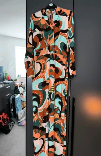 Mango retro print jumpsuit - mango,