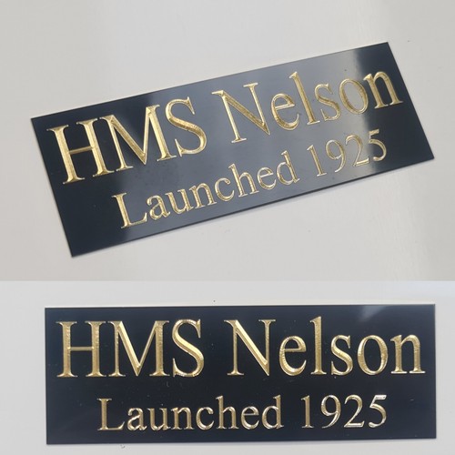 Engraved brass name and - brass,