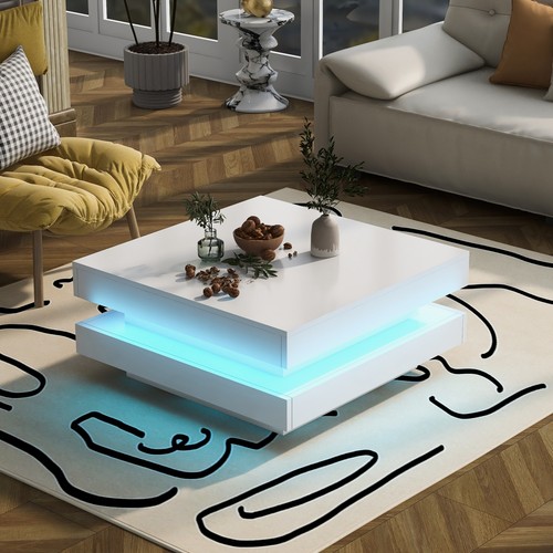 Square coffee table high gloss - square,