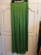 Zara Wide Leg Trousers Green