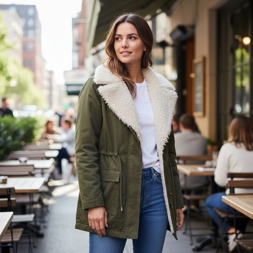 Size parka jacket - m&s, 10