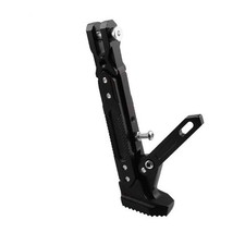 CNC Adjustable Motorcycle Tripod Holder Side Stand Foot Kickstand Titanium Black