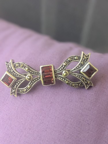 Vintage sterling silver garnet - sterling,